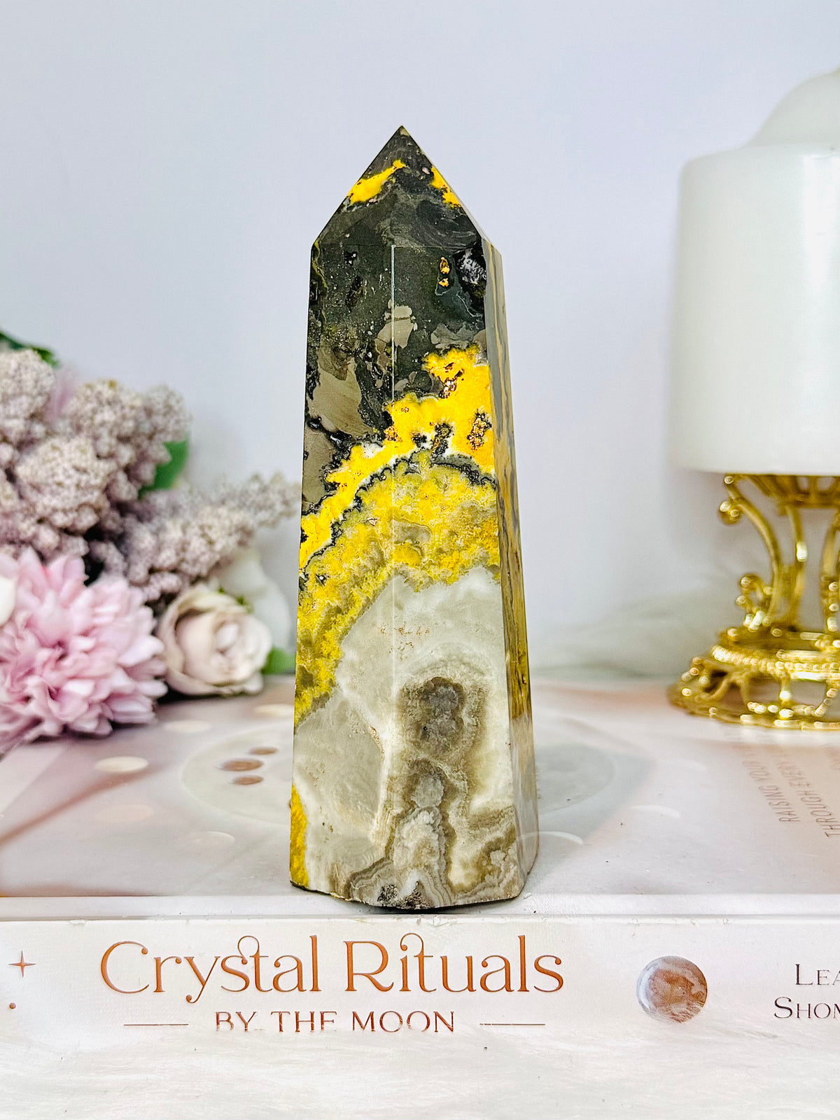 Large Bumblebee Jasper Tower 13.5cm 377g