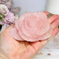 Large Rose Quartz Carved Rose 10cm