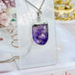 Stunning Silver Plated Chunky Amethyst Pendant In Gift Bag From Brazil