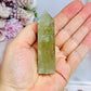 Natural Prasiolite | Green Amethyst Tower 8cm with Rainbows