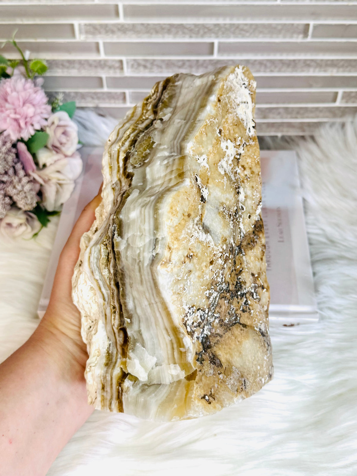 Huge Natural Aragonite Freeform | Slab 20cm Tall 2.87KG