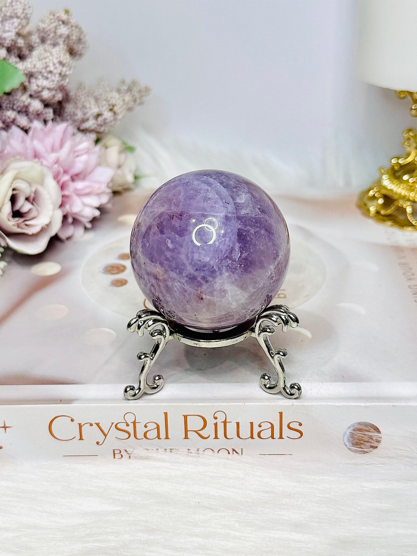 Kunzite Sphere On Stand 153g