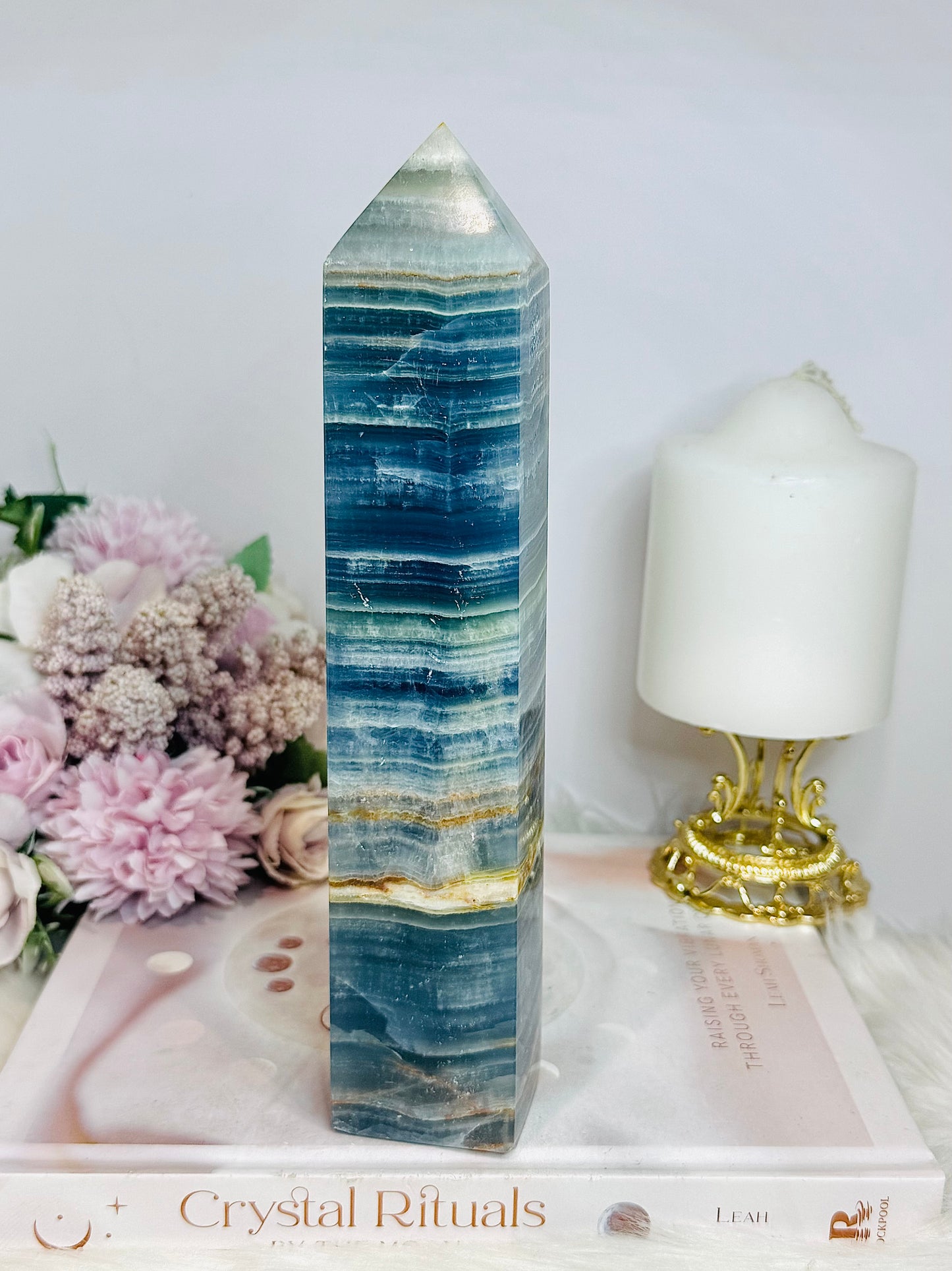 Large Blue Onyx Generator | Tower 21.5cm 728g