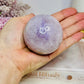 Flower Agate X Amethyst Sphere on Stand 280g