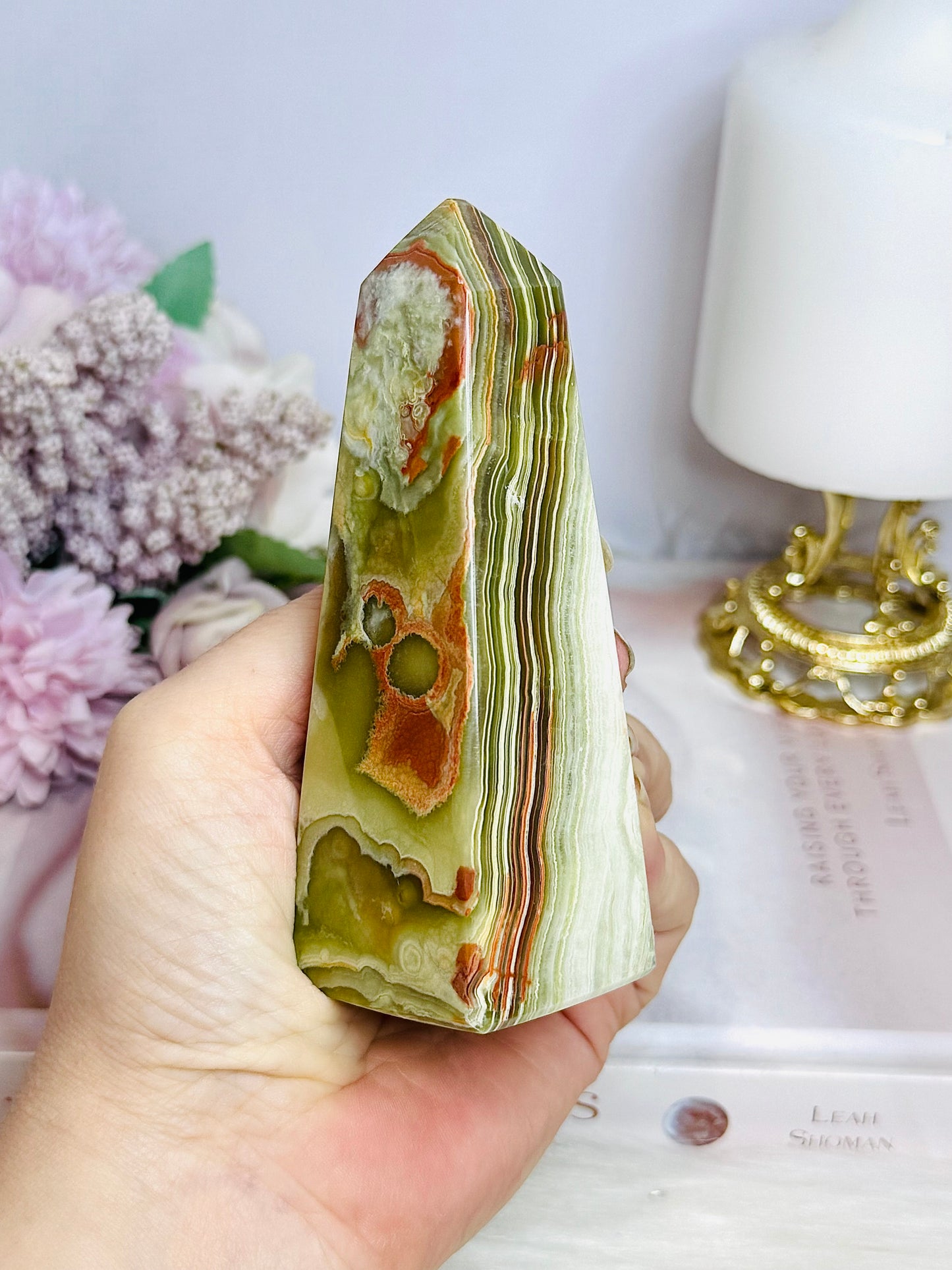 Green Onyx Obelisk | Tower 11cm