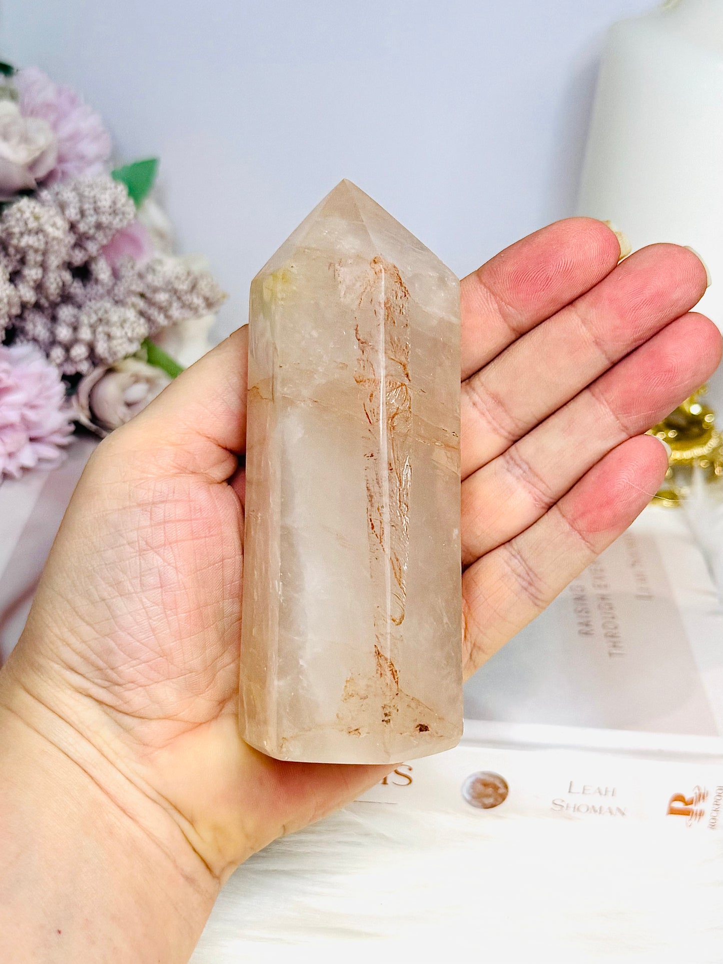 Chunky Large Fire Quartz Tower 11cm 303g