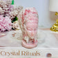 Pink Opal Carved Indian Head 8cm