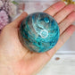 Absolutely Incredible High Grade Chrysocolla Sphere on Stand 339grams