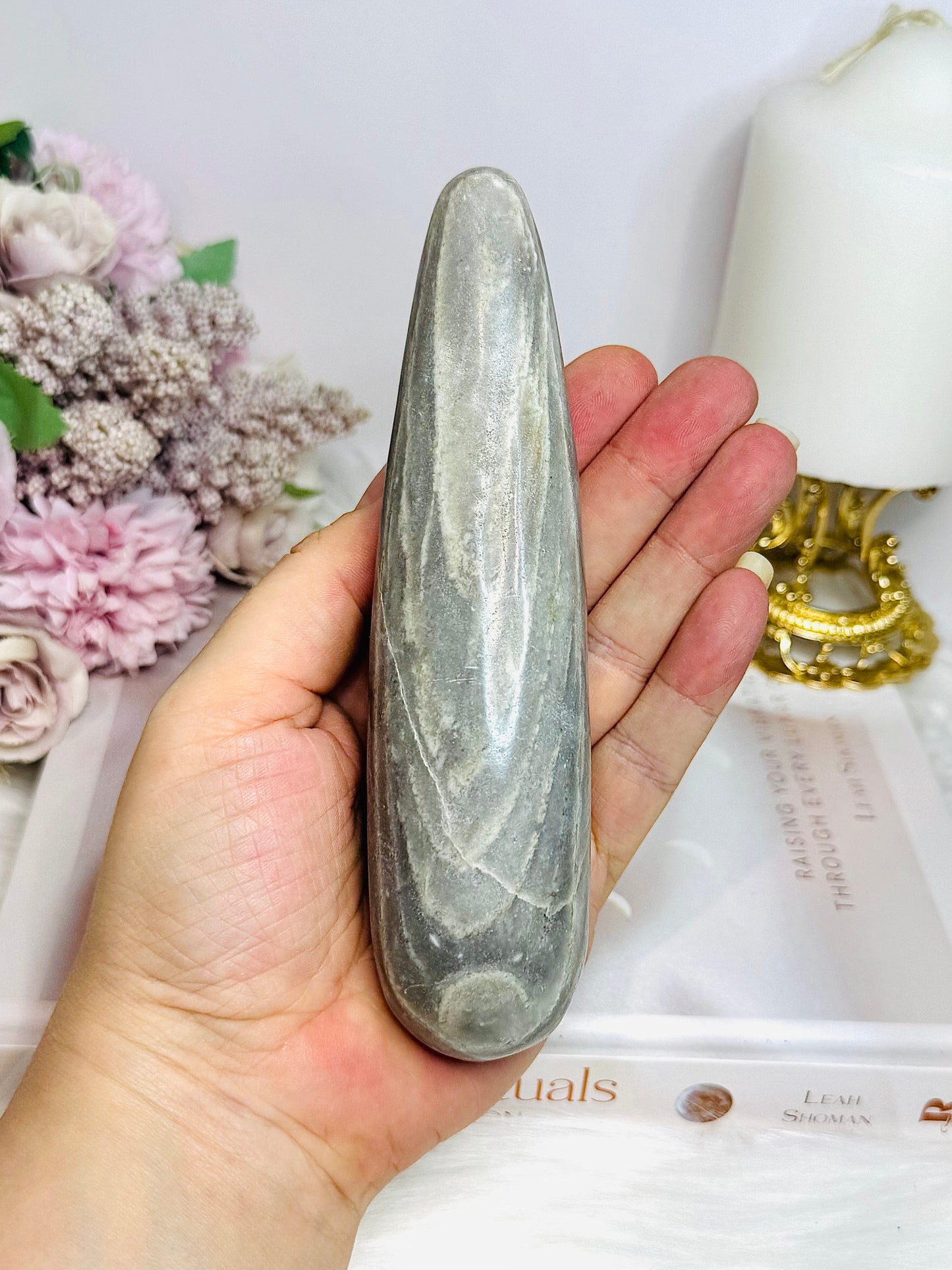 Shell Jasper Chunky Wand 14.5cm 340g