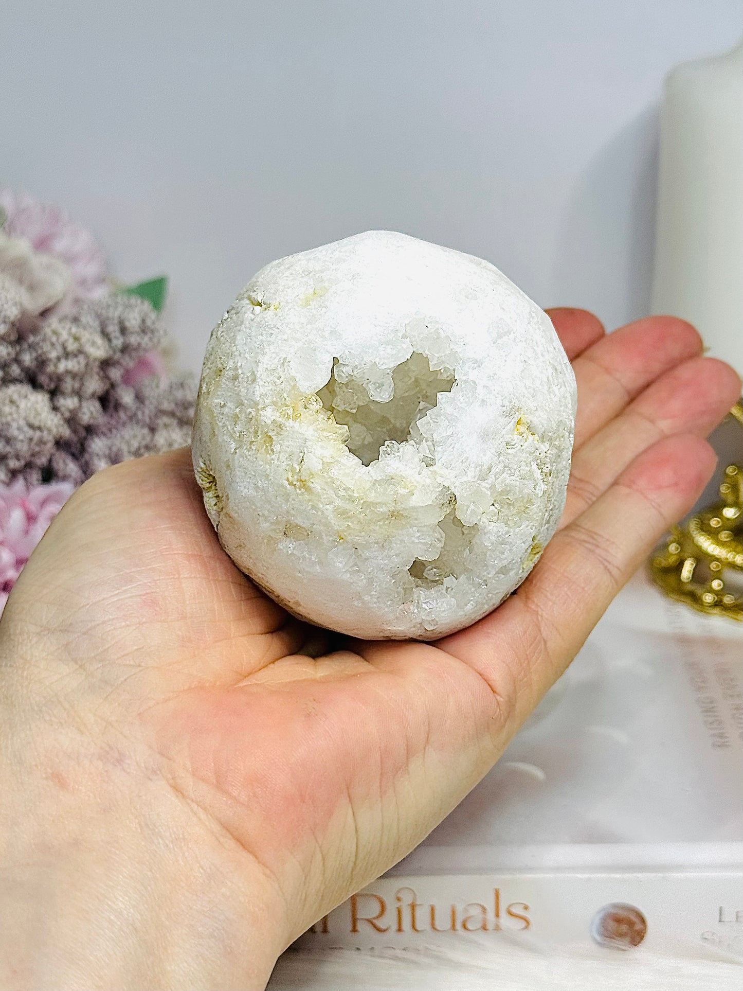 Moroccan Geode Druzy Sphere 320g