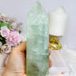 Large Green Fluorite Tower with Rainbows 15.5cm 650g