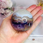 Amethyst X Agate High Grade Sphere on Stand 355grams
