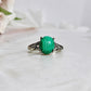 Adjustable Malachite Ring in Gift Bag