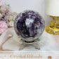 Large Pegmatite | Unicorn Stone (Lepidolite, Pink Tourmaline, Smoky Quartz & Cleavelandite) Sphere on Stand 600g