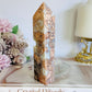Unique Large 14cm Druzy Pink Agate Tower