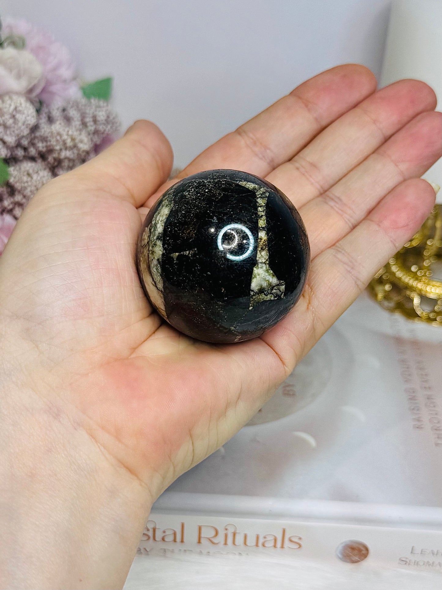 Rare Natural Purpurite Sphere On Stand 160g