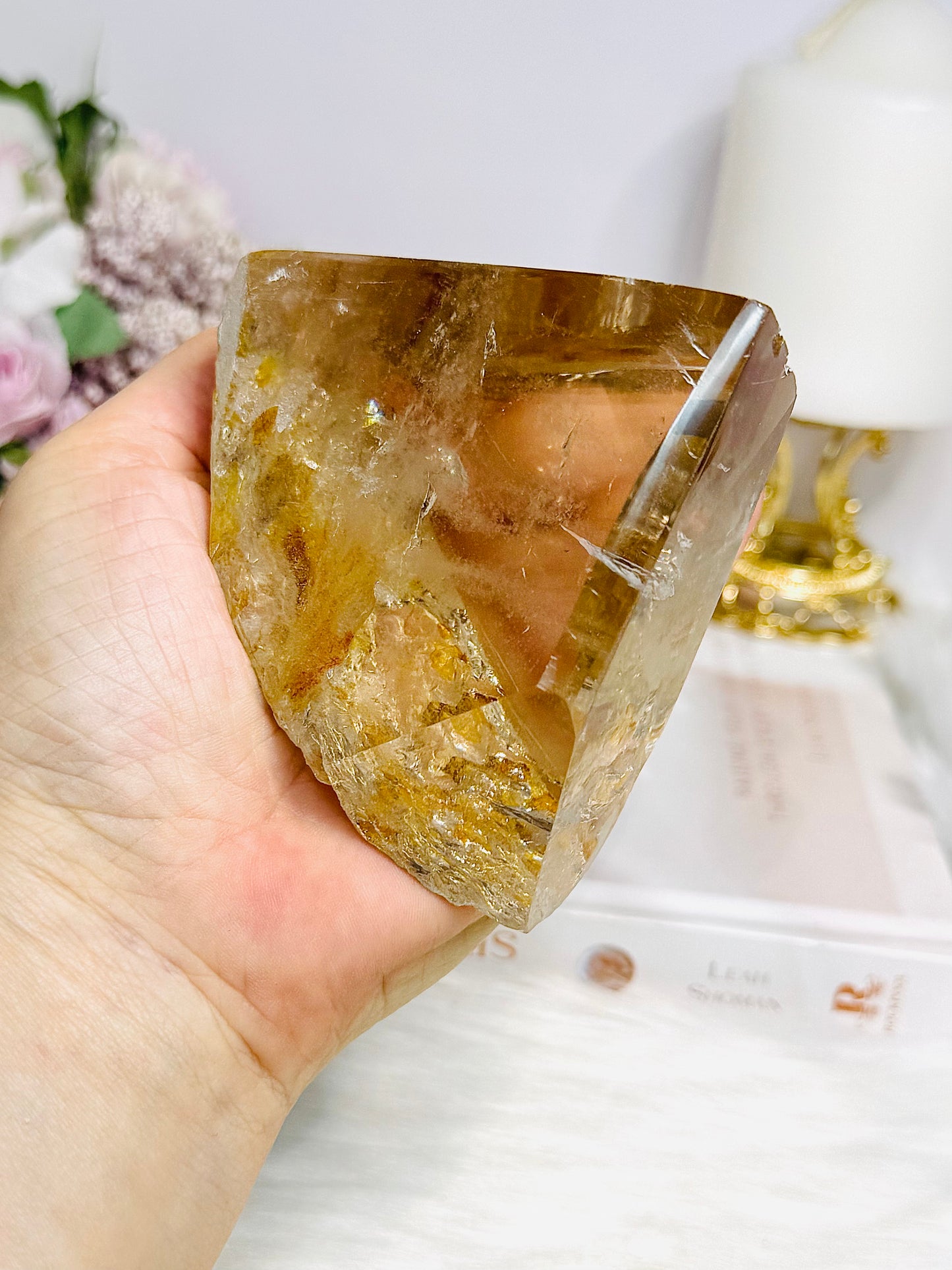 Natural Golden Healer Quartz Polished Freeform 10cm 421g