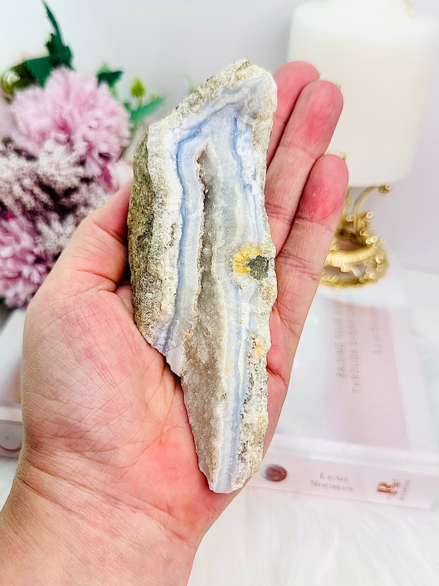 Stunning Natural Blue Lace Agate Specimen 13cm