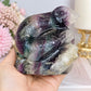 Rainbow Fluorite Carved Snake 662grams