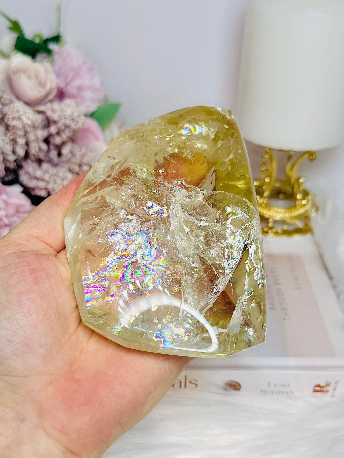 ✨ SALE ✨ Large Citrine Freeform Full of Rainbows 11cm 402g