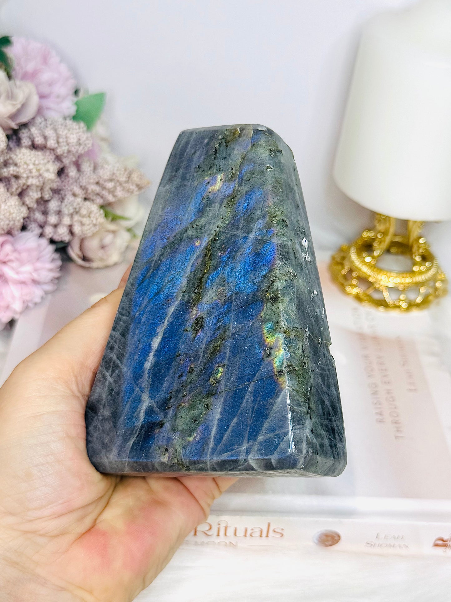 Large Labradorite Freeform 12cm 613g ~ Reduced as damage & chip on side