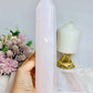 Large Pink Calcite Tower (UV Reactive) Reduced as damage at back 23cm