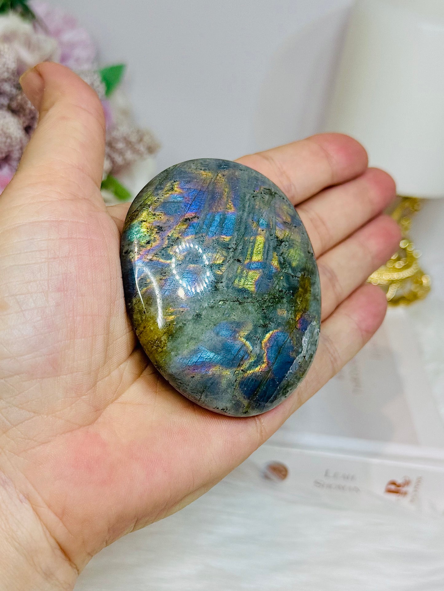 Labradorite Freeform Full of Flash on Stand 7cm