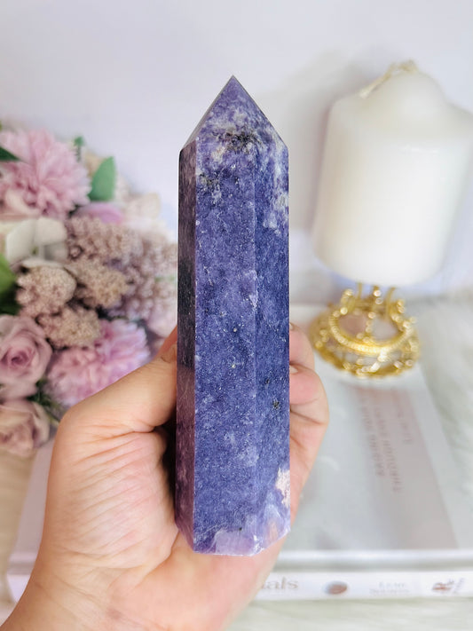 Large Purple lepidolite Tower 14cm