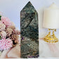 Absolutely Incredible Large Chunky 17cm Natural Druzy Purple Root Fluorite Tower