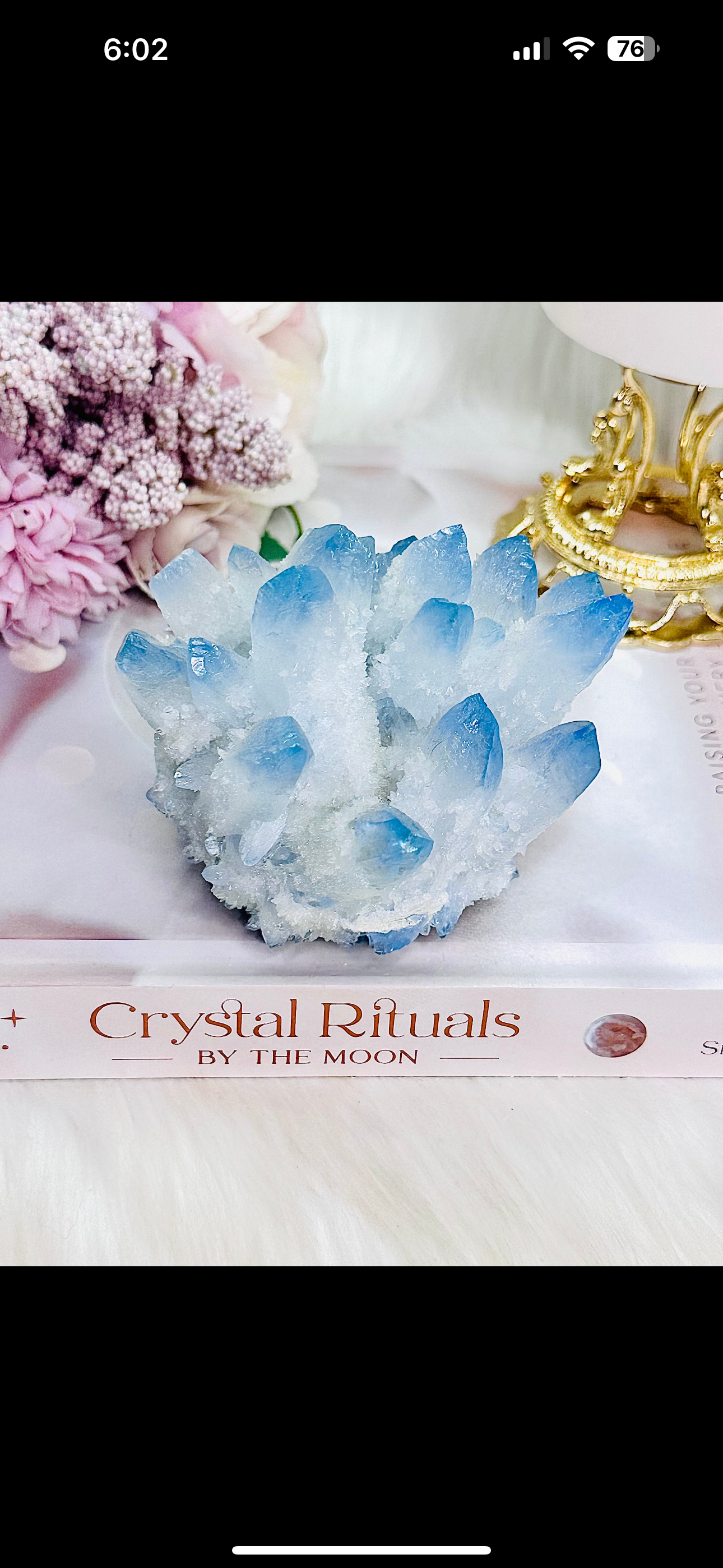 Wow!! Stunning Blue Phantom Quartz Cluster (Lab Created)