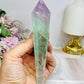 Watermelon Fluorite Wand | Tower with Rainbows 14.5cm