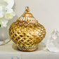 Glass Lantern Led Temple Gold/wash 15cm