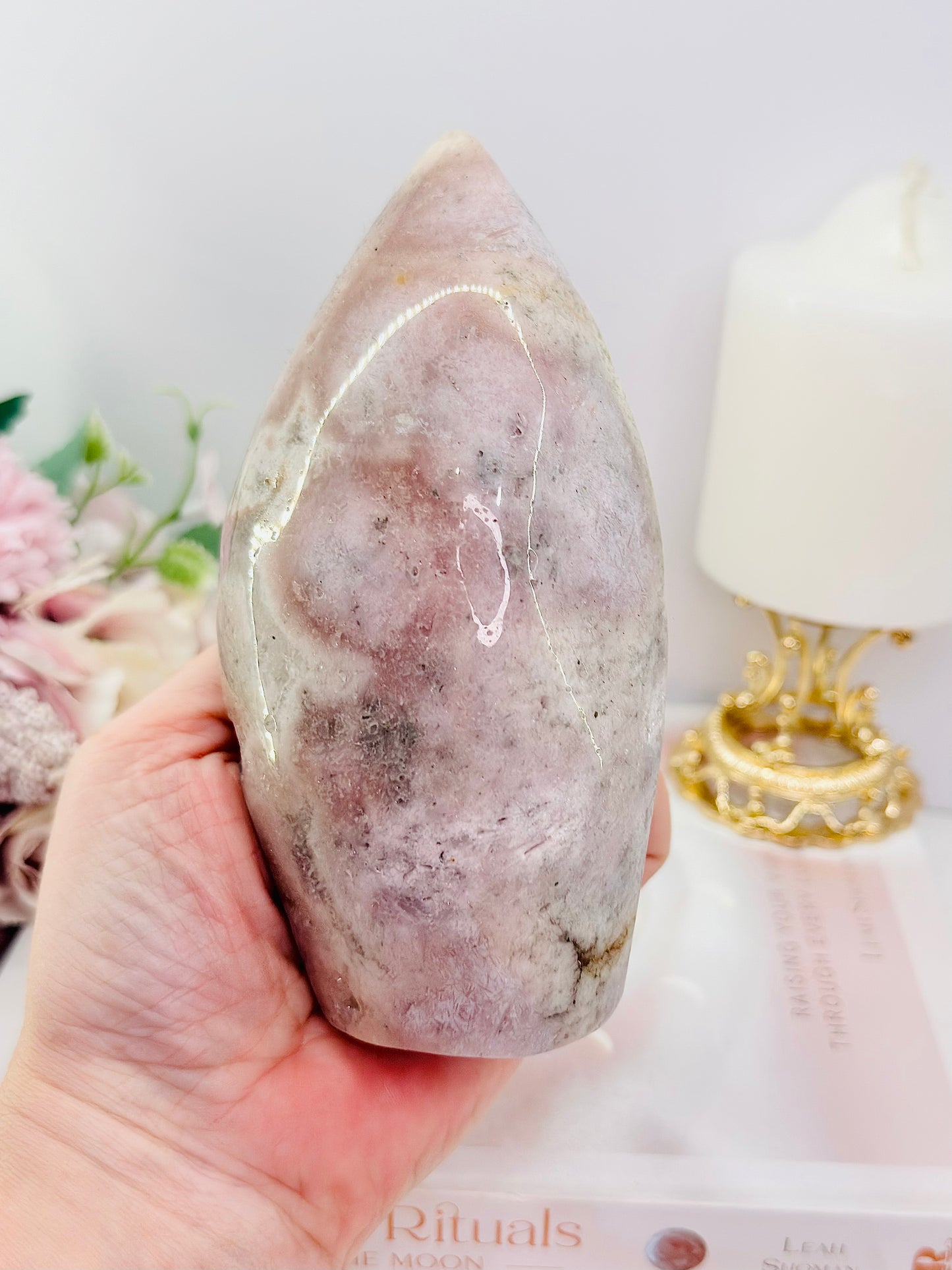 ⚜️ SALE ⚜️ Elegant Large 15cm 686gram Druzy Pink Amethyst Freeform From Brazil