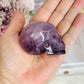 Beautiful Purple Fluorite Carved Skull 7cm