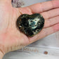 Chunky Pyrite Druzy Heart on Stand 5cm