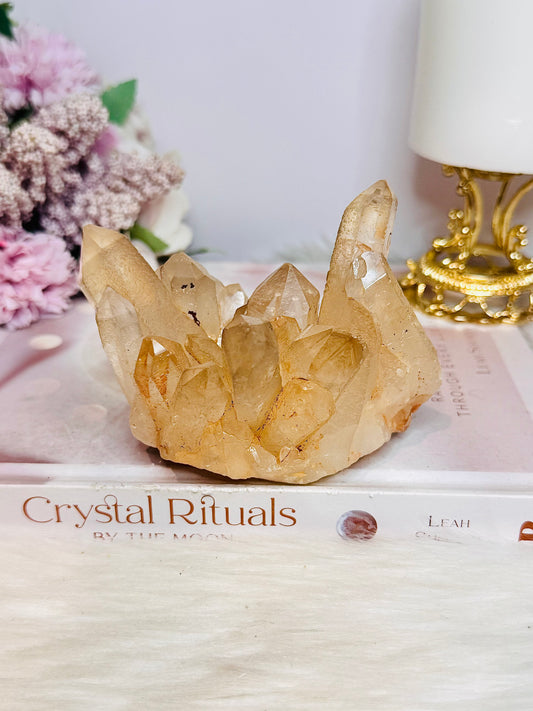 Natural Tangerine Quartz Cluster 389g