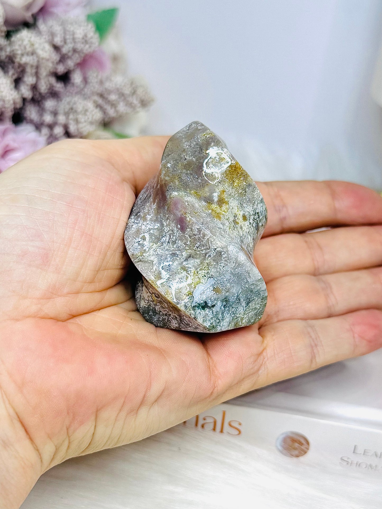 Ocean Jasper Carved Flame 5.5cm
