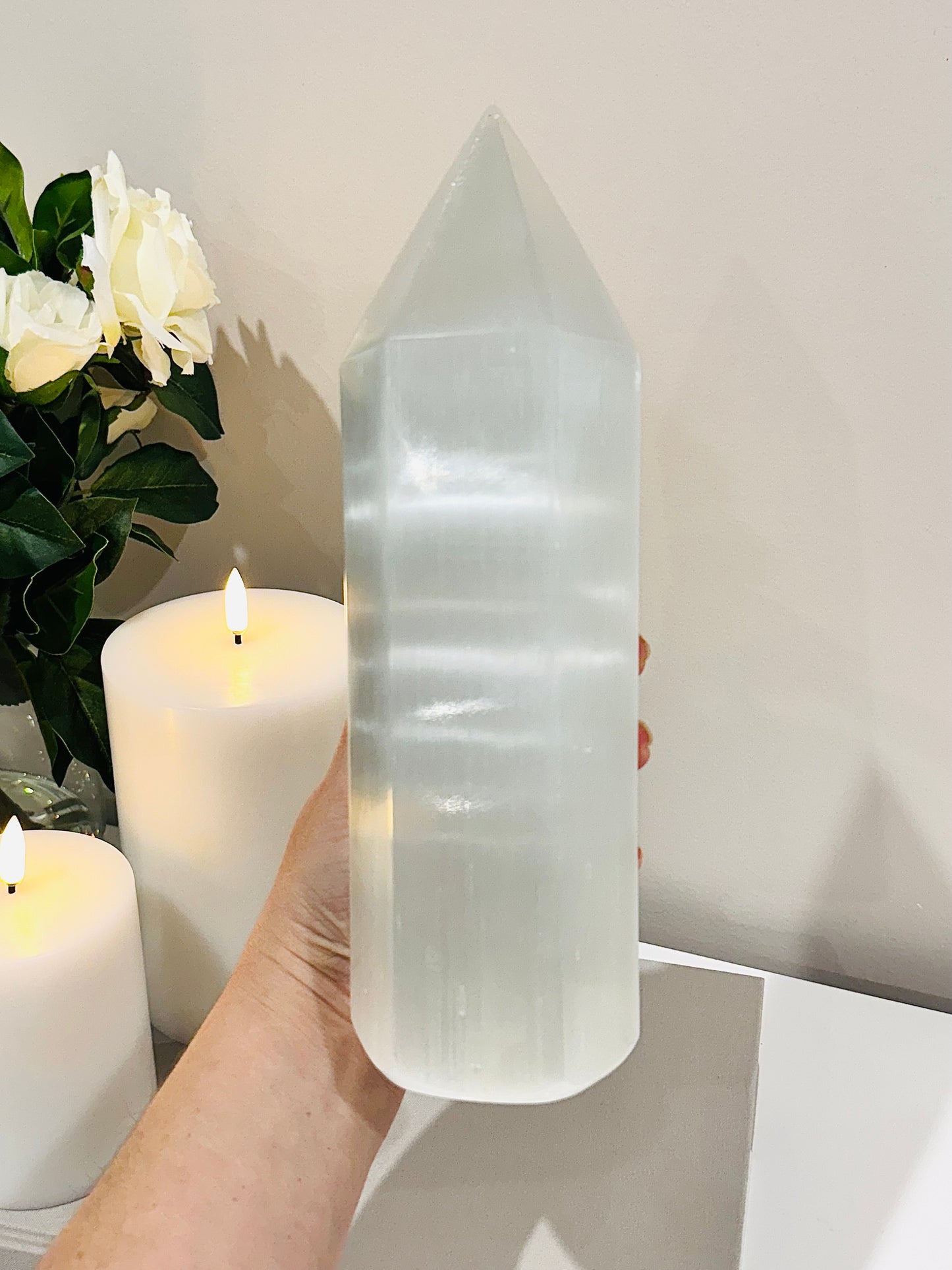 Incredible Huge 25cm 2KG Selenite Charging Tower Absolutely Beautiful