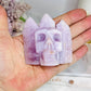 Kunzite Carved Indian Skull 6cm 145g