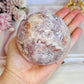 Classy & Fabulous High Grade Pink Amethyst Druzy Sphere On Stand From Brazil 702grams