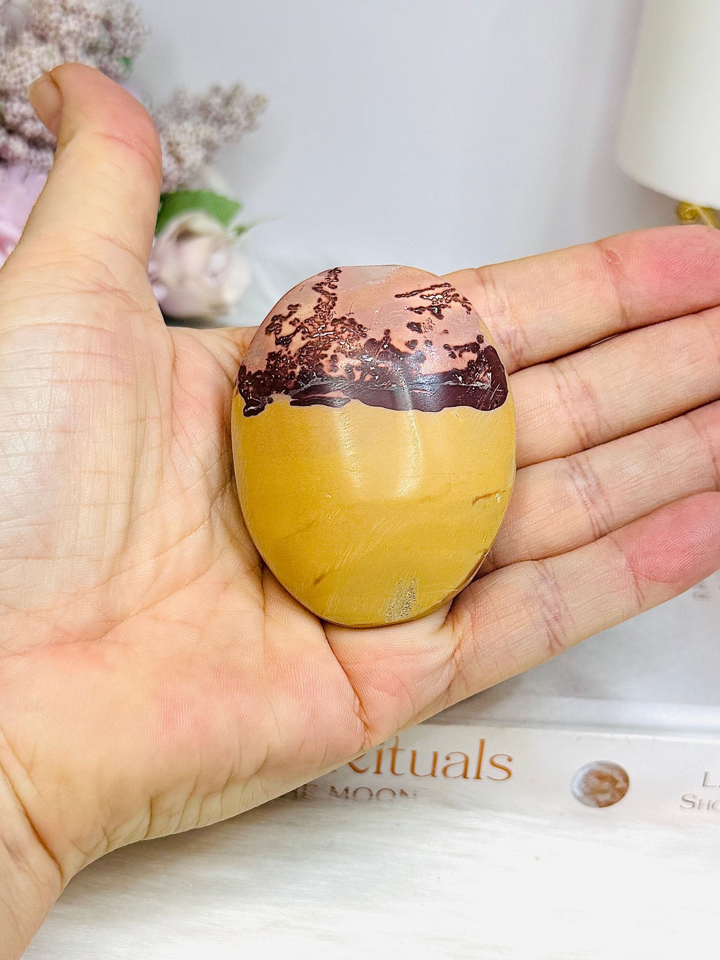 Picture Jasper Palm Stone (Stand is display only)