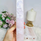Huge UV Reactive Pink Mangano Calcite Tower 28cm