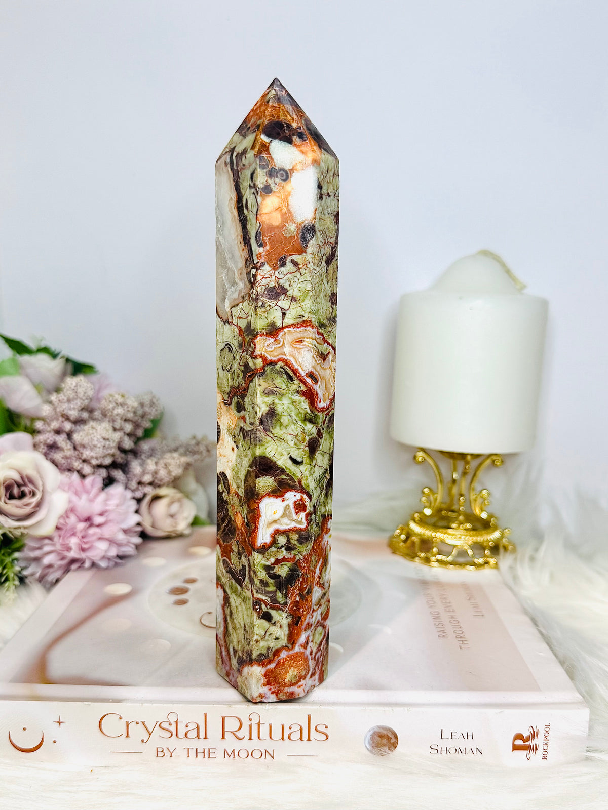 Large Money Agate Tower 20cm