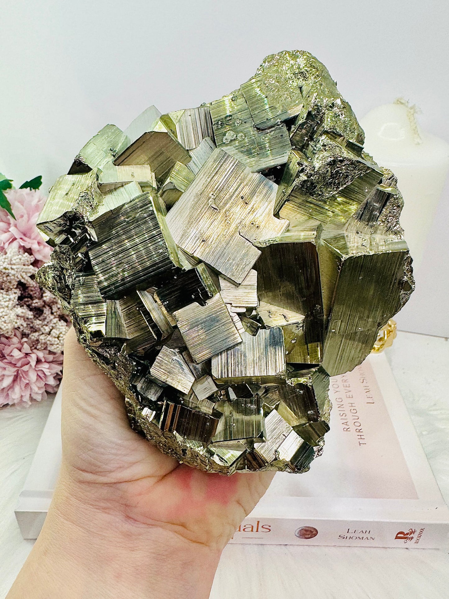 High Grade Incredible Large 1.53KG 13cm Cubed Pyrite Specimen