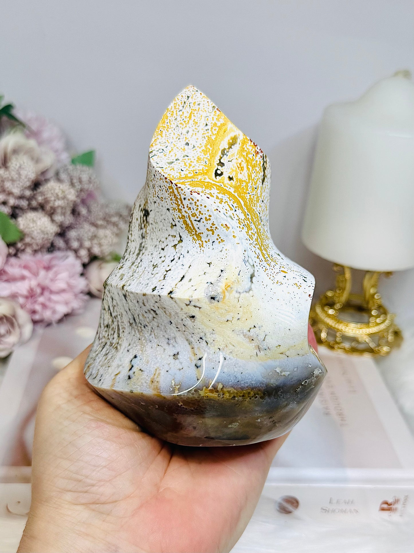 Large Ocean Jasper Flame 12cm 740g
