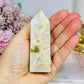 Moonstone Tower with Blue Flash 8cm