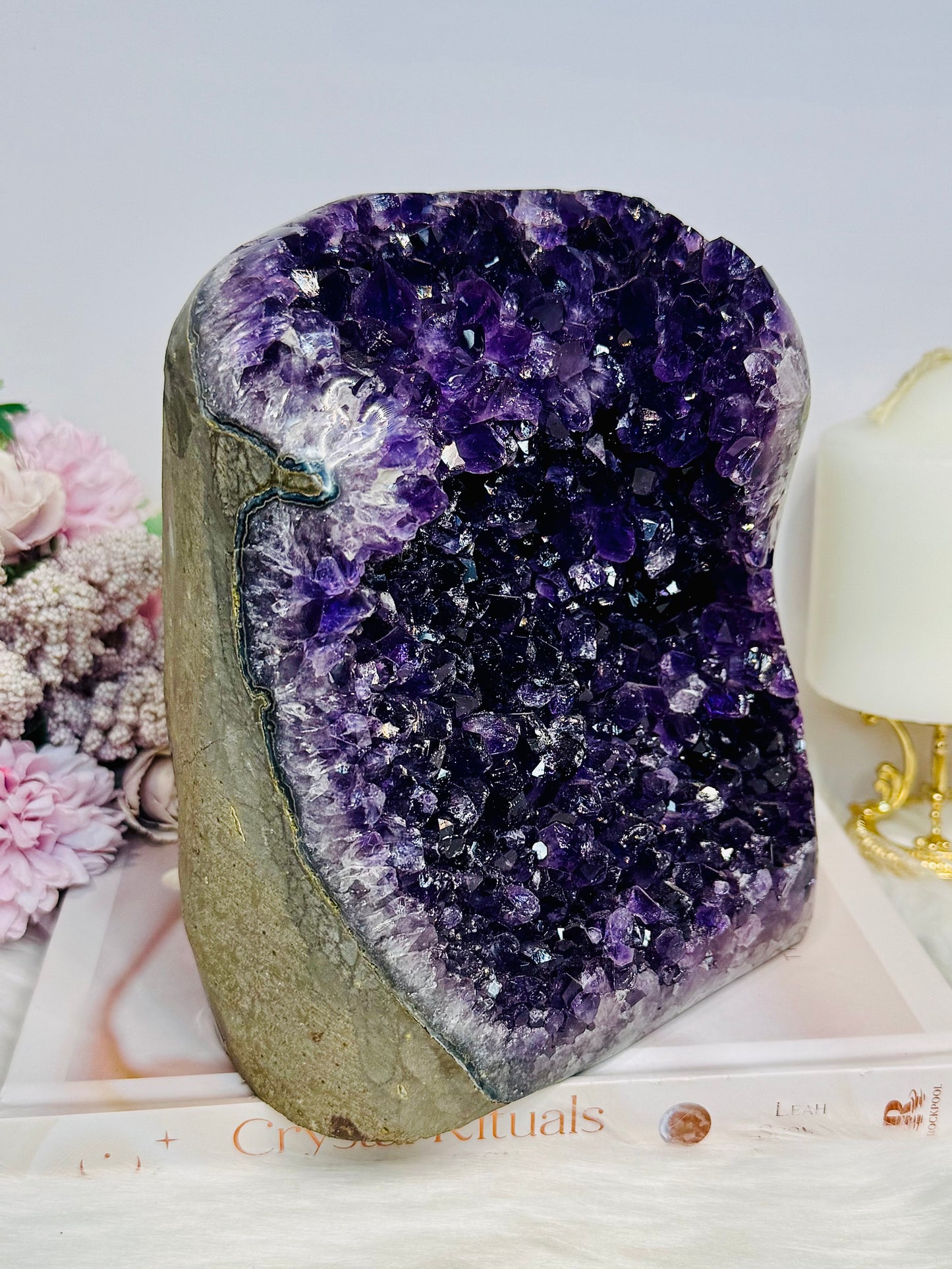 High Grade Huge Amethyst Base Cut Cluster From Brazil 18cm 4.24KG