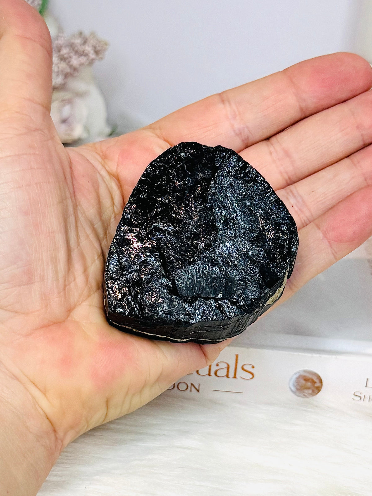 Natural Black Tourmaline Rough 162g