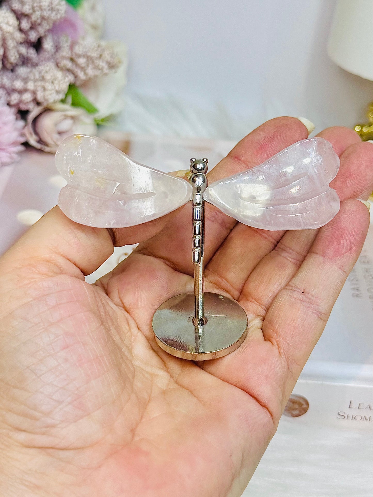 Rose Quartz Dragonfly 6.5cm