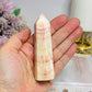 Pink Banded Calcite | Pork Stone Tower 9.5cm